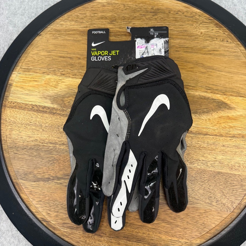 Nike Vapor Jet Football Gloves Mens XL Black Grey White PGF665 017 New